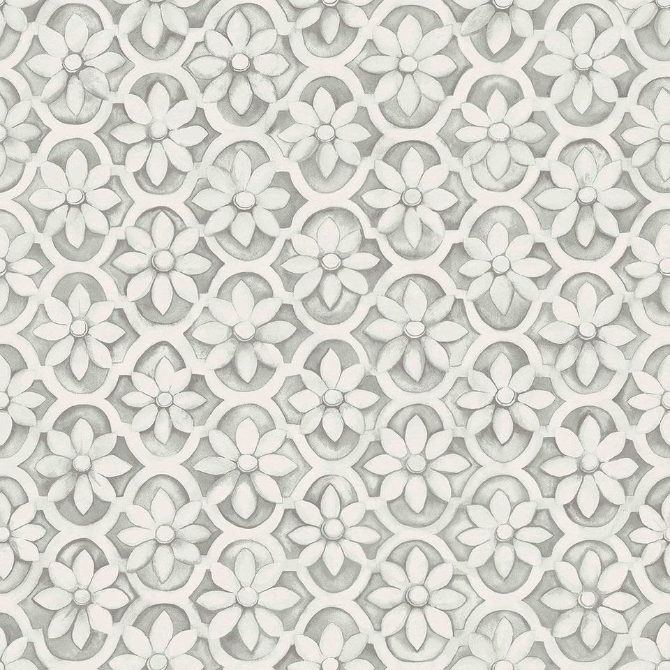 Cole & Son Jali Trellis wallpaper in Stone