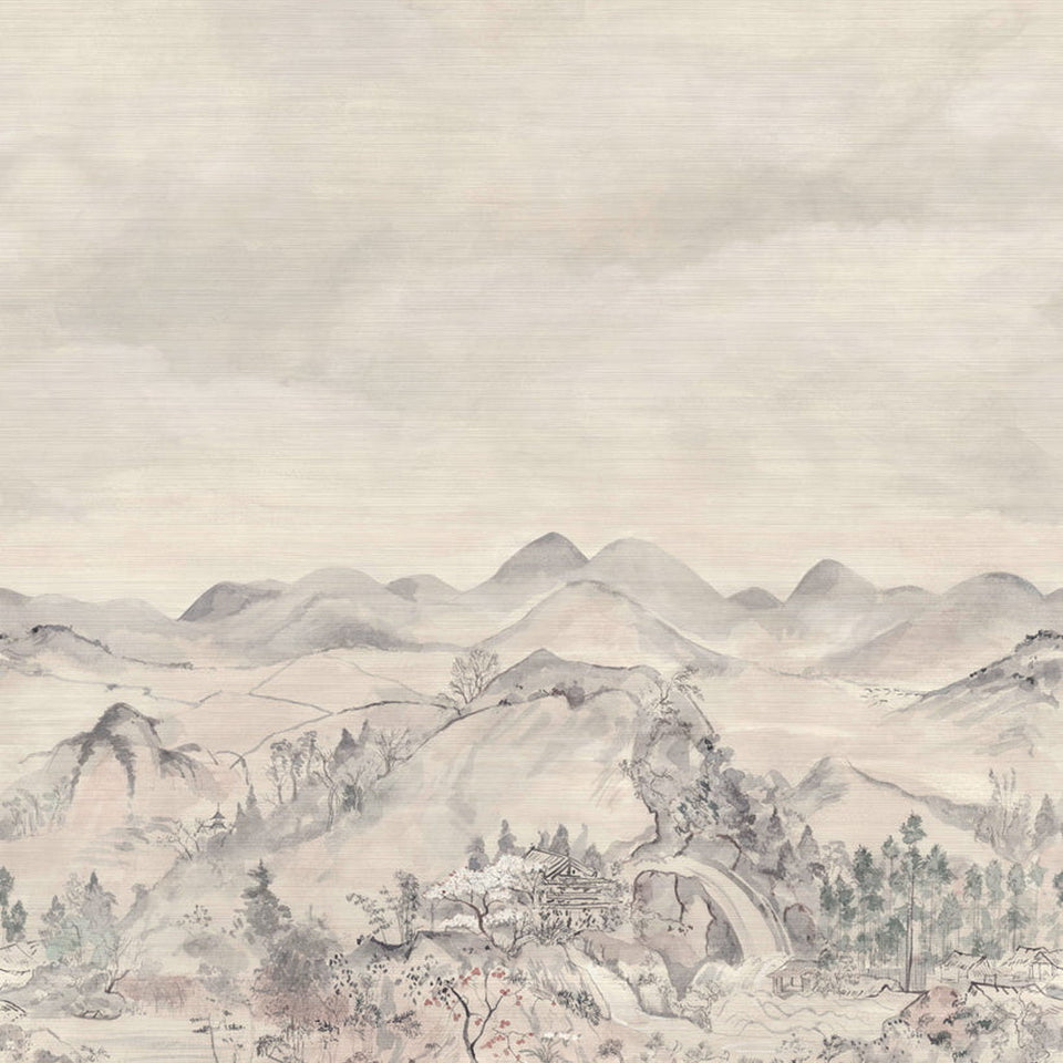 Cole & Son japanese chinoiserie grasscloth wallpaper