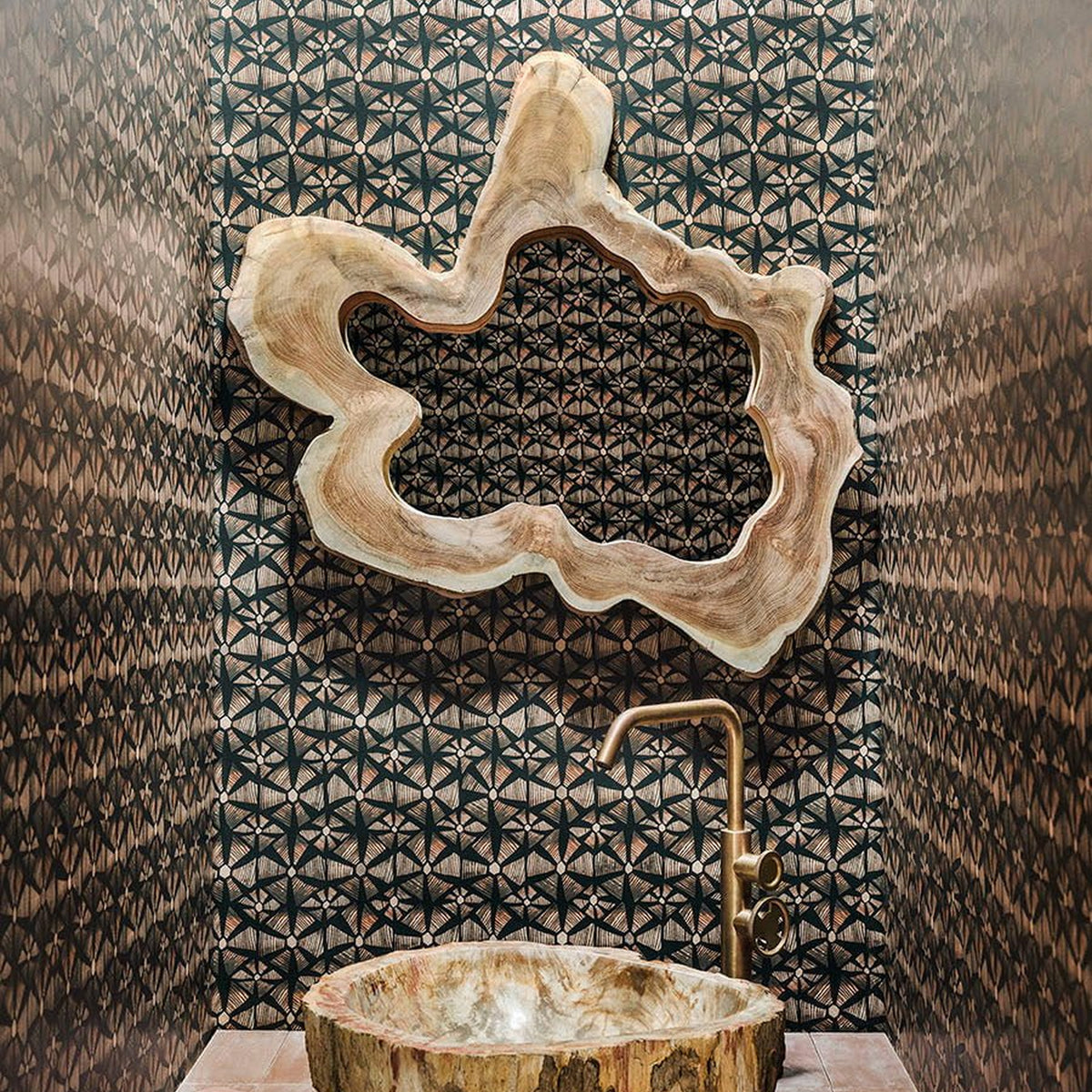 Kalahari wallpaper by Cole & Son — Spice & Black room setting