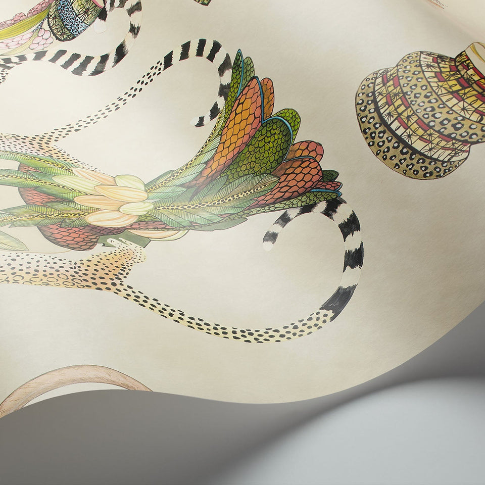 Khulu Vases wallpaper by Cole & Son — Multi on Cream