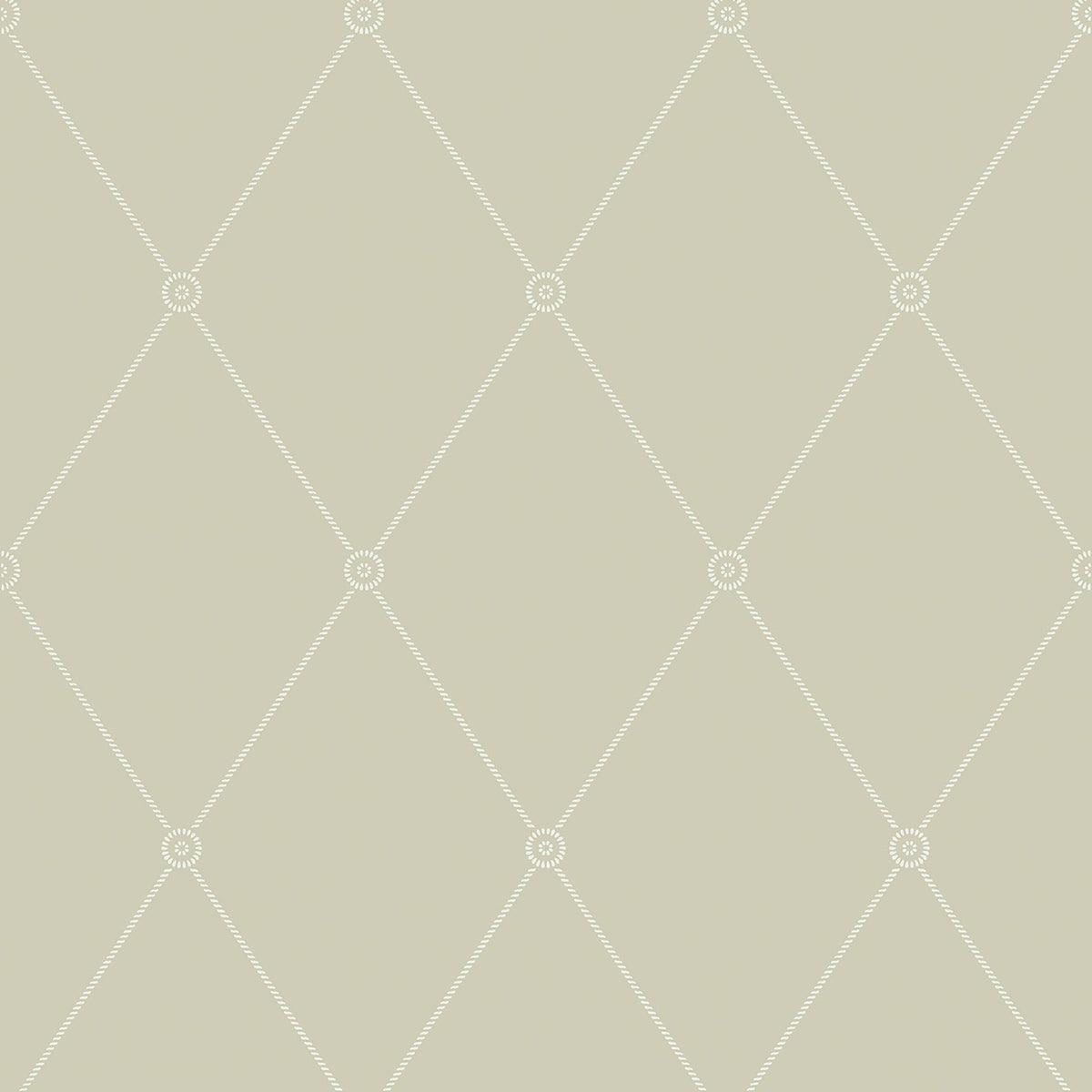 Large Georgian Rope Trellis wallpaper by Cole & Son — Soft Olive