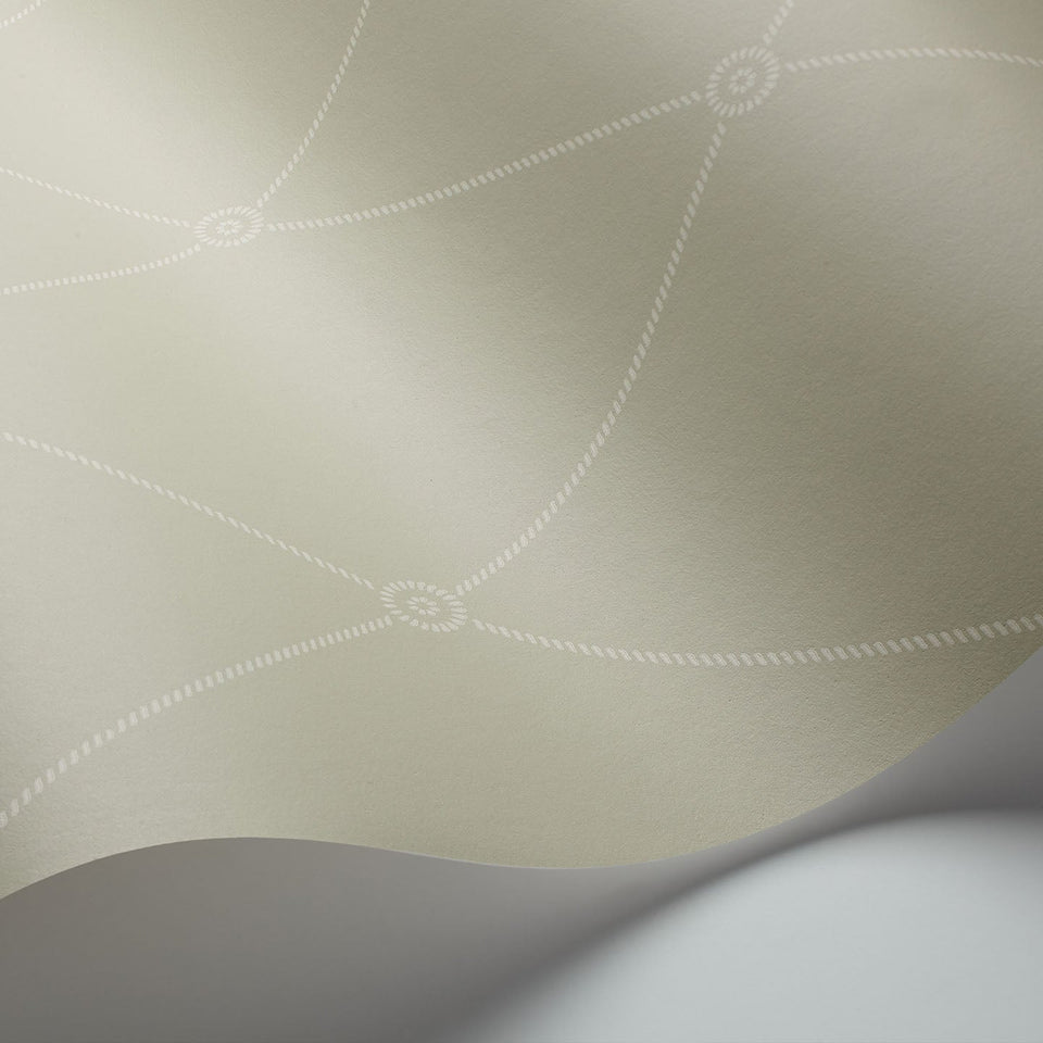 Large Georgian Rope Trellis wallpaper by Cole & Son — Soft Olive