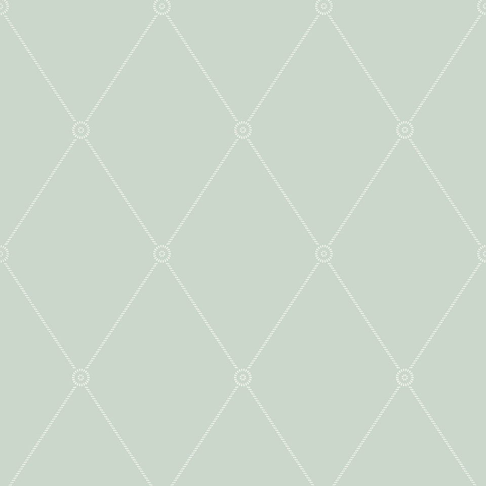 Large Georgian Rope Trellis wallpaper by Cole & Son — Duck Egg
