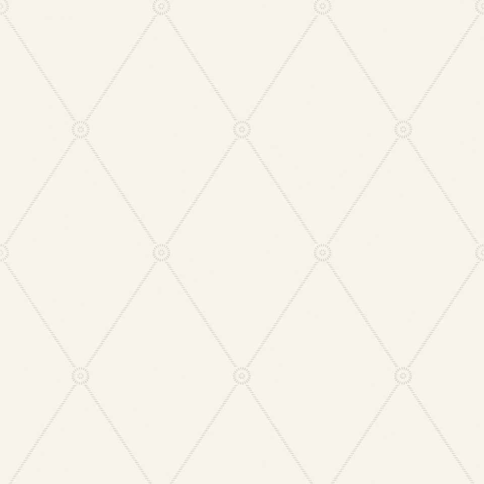 Large Georgian Rope Trellis wallpaper by Cole & Son — White