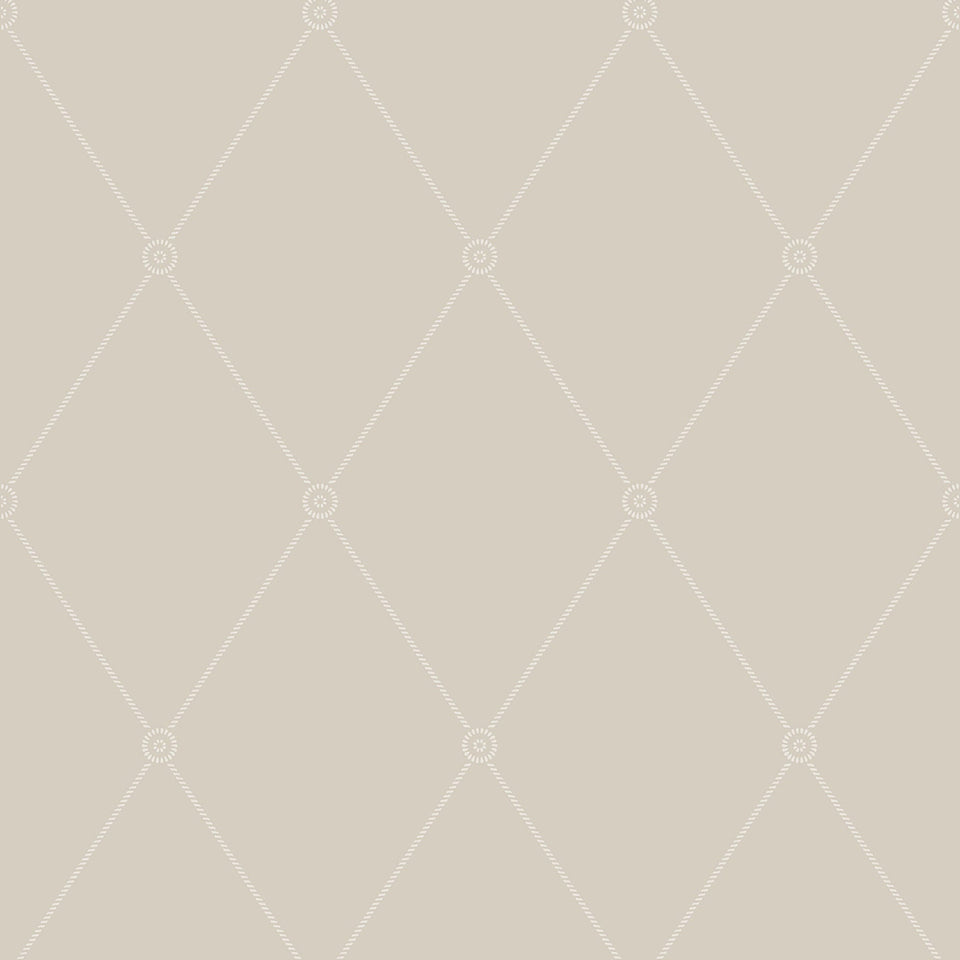 Large Georgian Rope Trellis wallpaper by Cole & Son — Linen