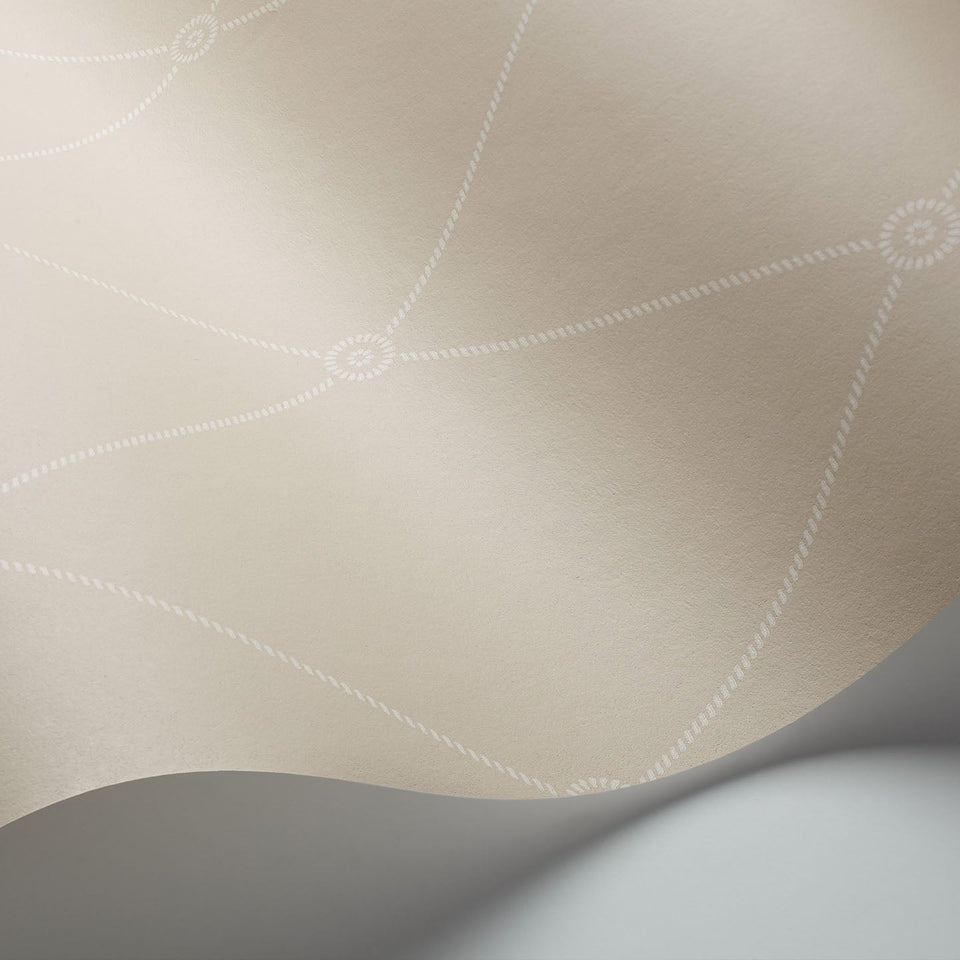 Large Georgian Rope Trellis wallpaper by Cole & Son — Linen