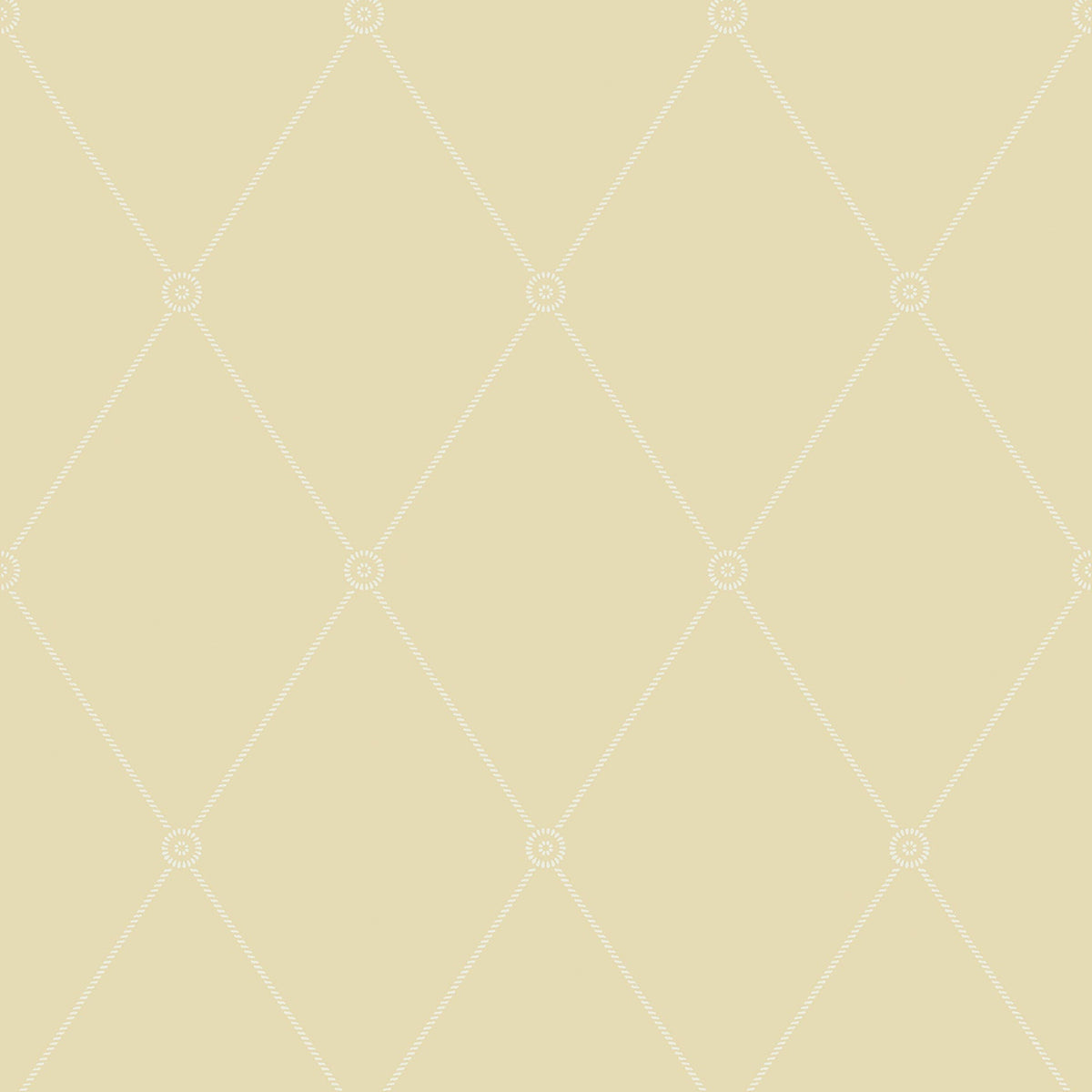 Large Georgian Rope Trellis wallpaper by Cole & Son — Oat