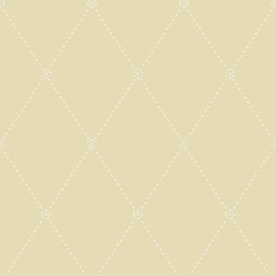 Large Georgian Rope Trellis wallpaper by Cole & Son — Oat