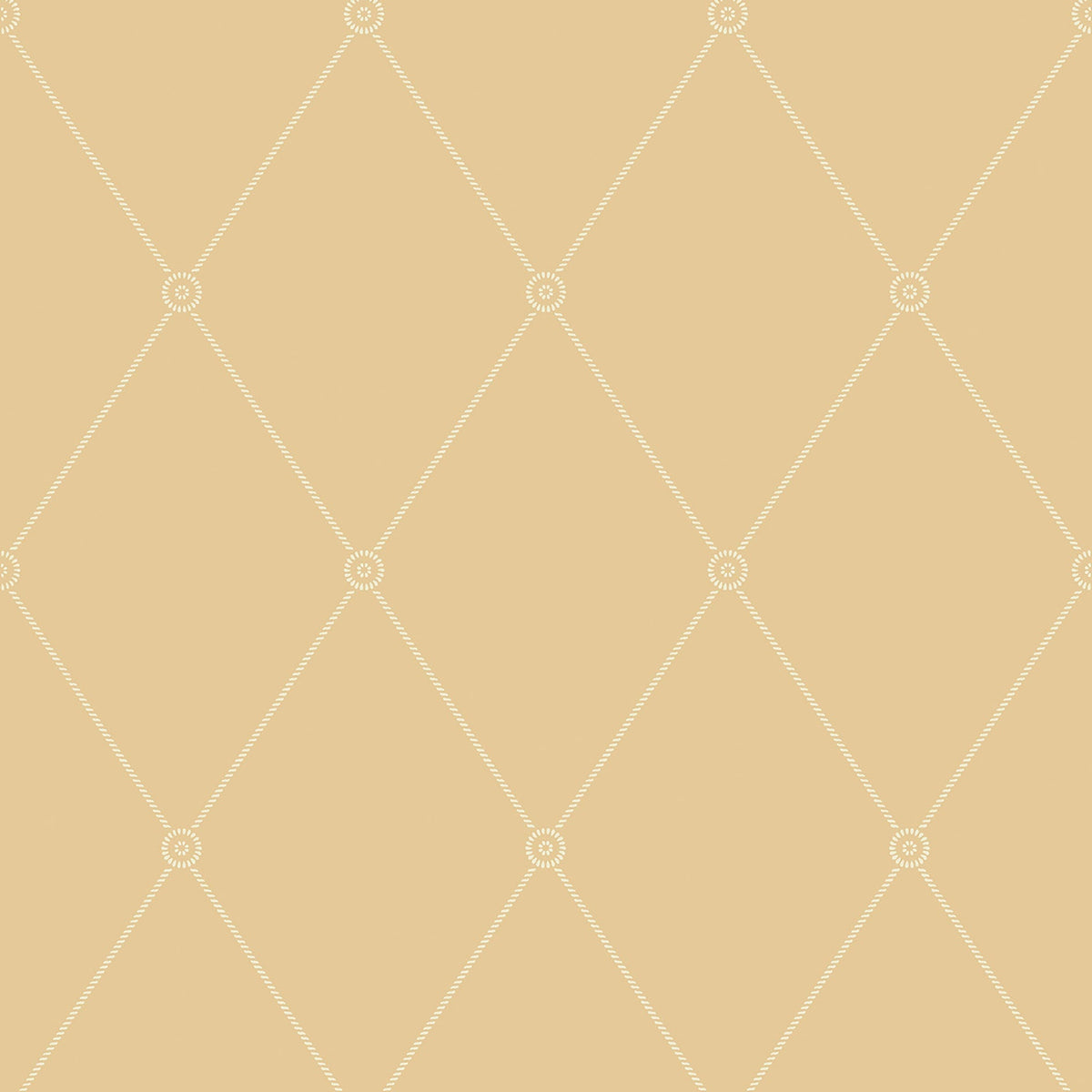 Large Georgian Rope Trellis wallpaper by Cole & Son — Ochre