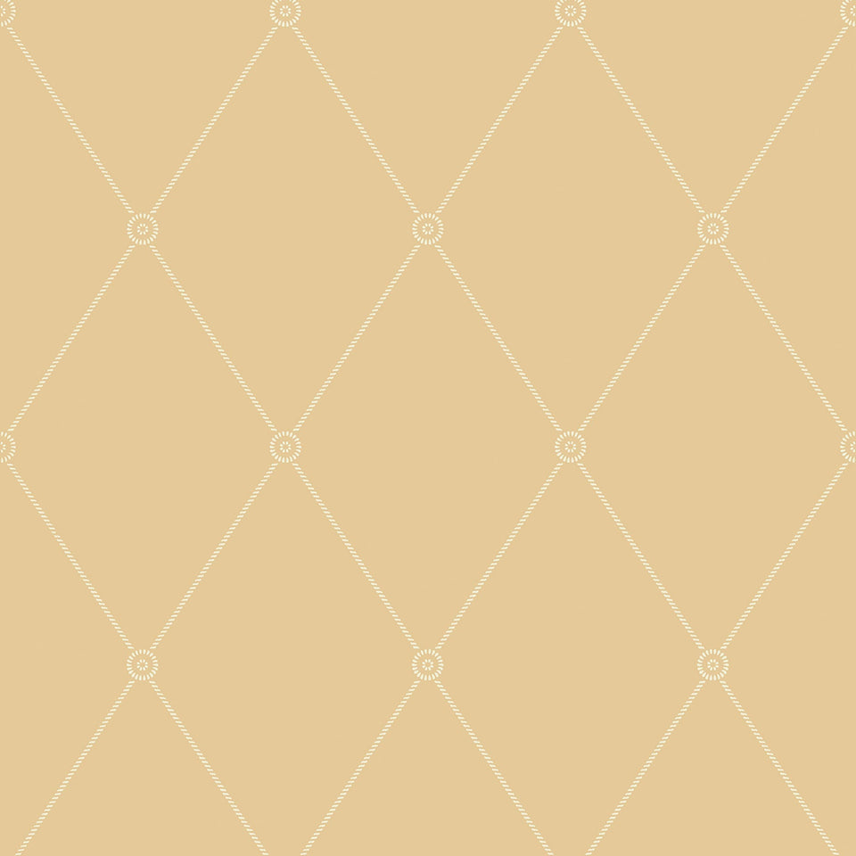 Large Georgian Rope Trellis wallpaper by Cole & Son — Ochre