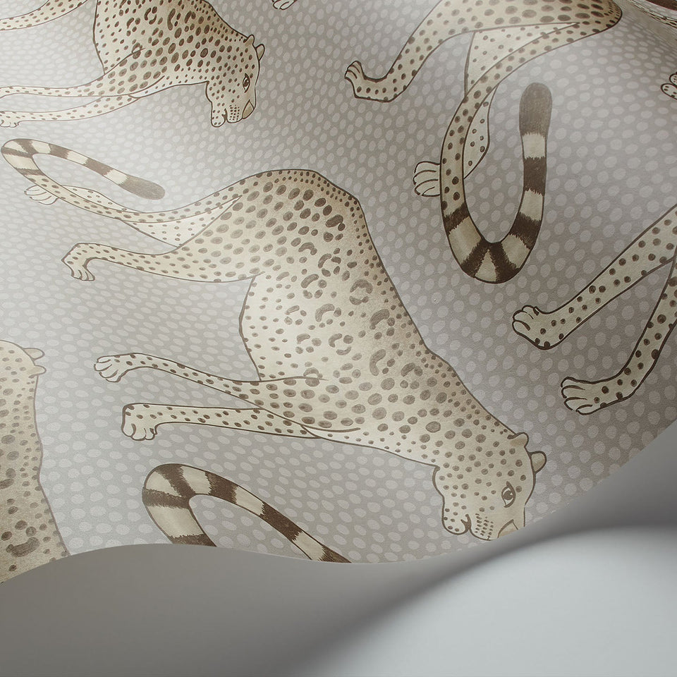 Leopard Walk wallpaper by Cole & Son — Safari on Taupe