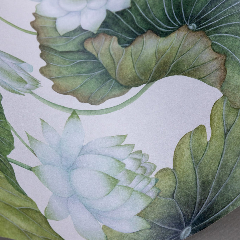 Lily Lotus wallpaper by Cole & Son — Leaf Greens on Cream