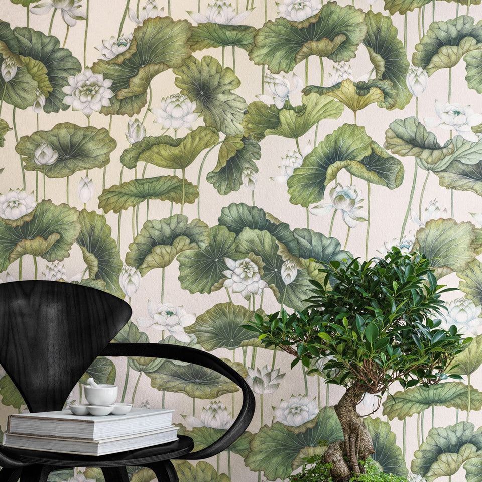 Lily Lotus wallpaper by Cole & Son — room setting