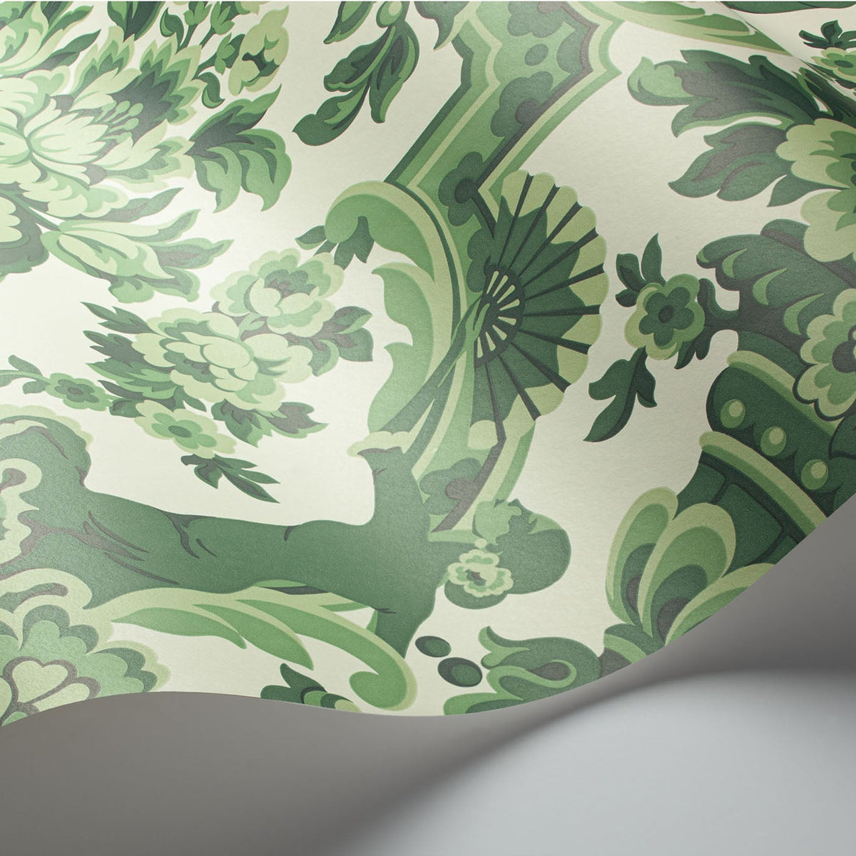 Lola wallpaper by Cole & Son — Forest Green on White