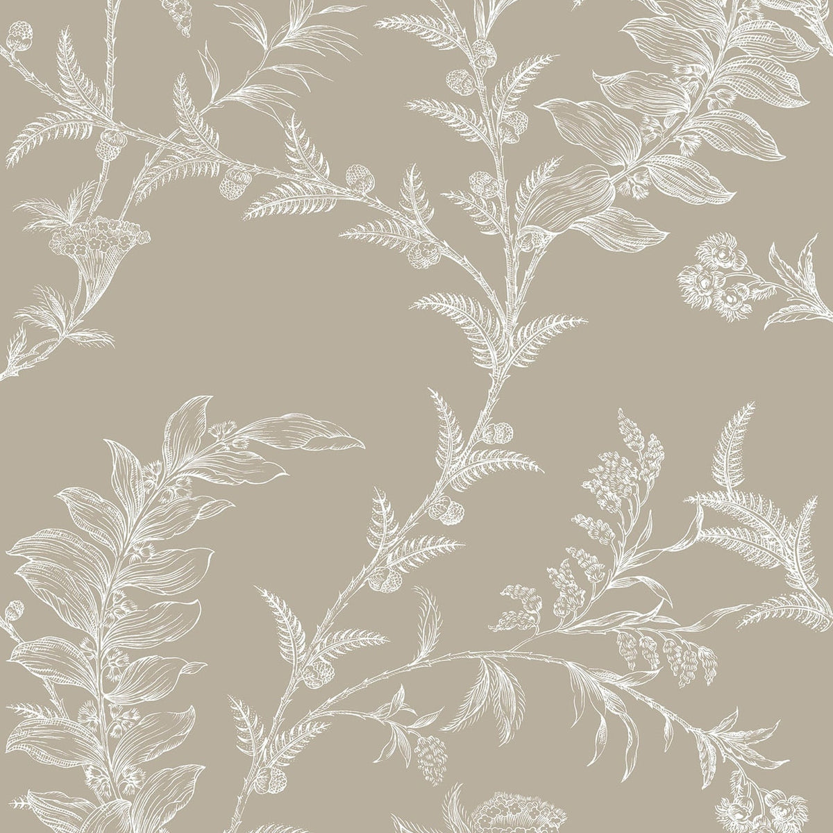 Ludlow wallpaper by Cole & Son in Chalk on Linen