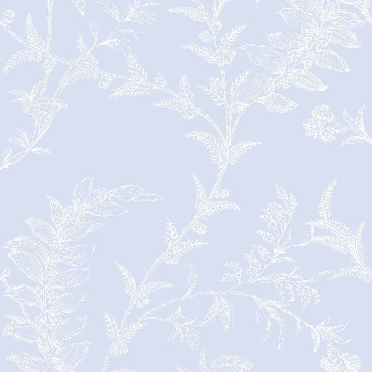 Ludlow wallpaper by Cole & Son in Chalk on Powder Blue