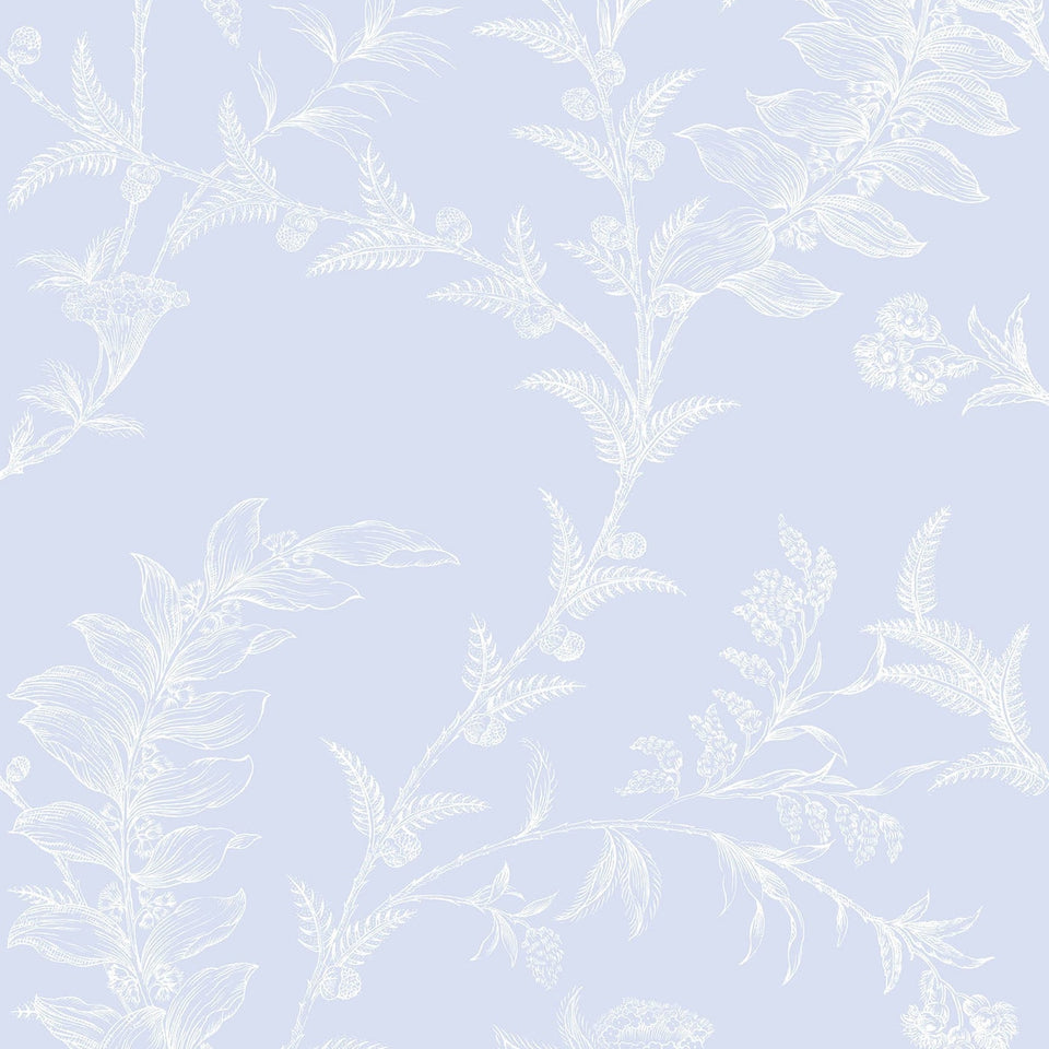 Ludlow wallpaper by Cole & Son in Chalk on Powder Blue