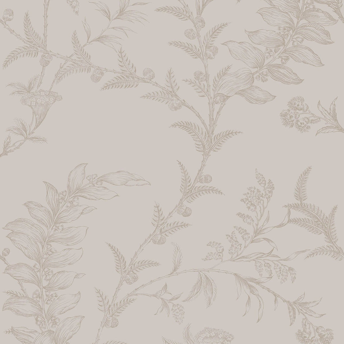 Ludlow wallpaper by Cole & Son in Metallic Gilver on Linen
