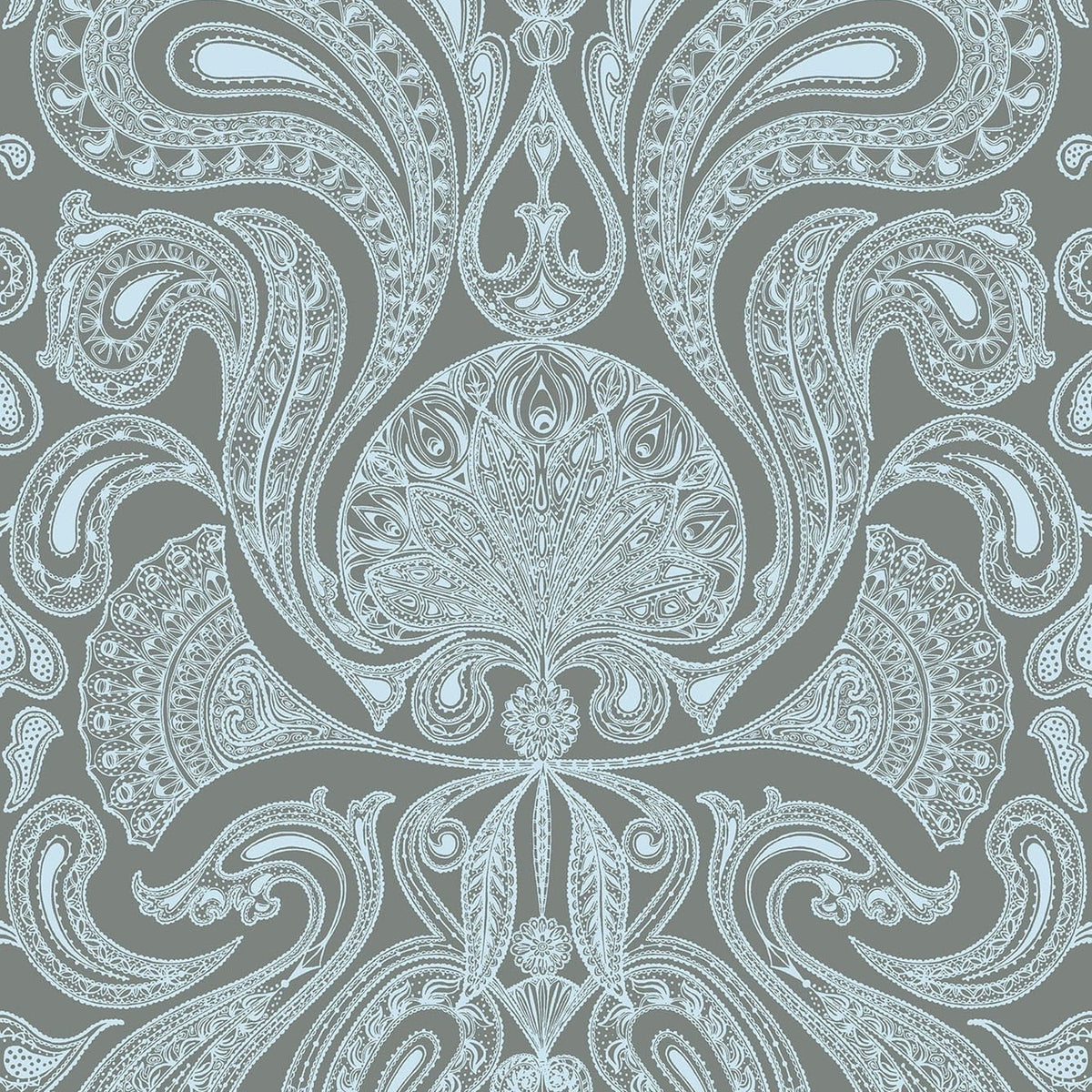 Malabar wallpaper by Cole & Son, Print Room Blue on Soot