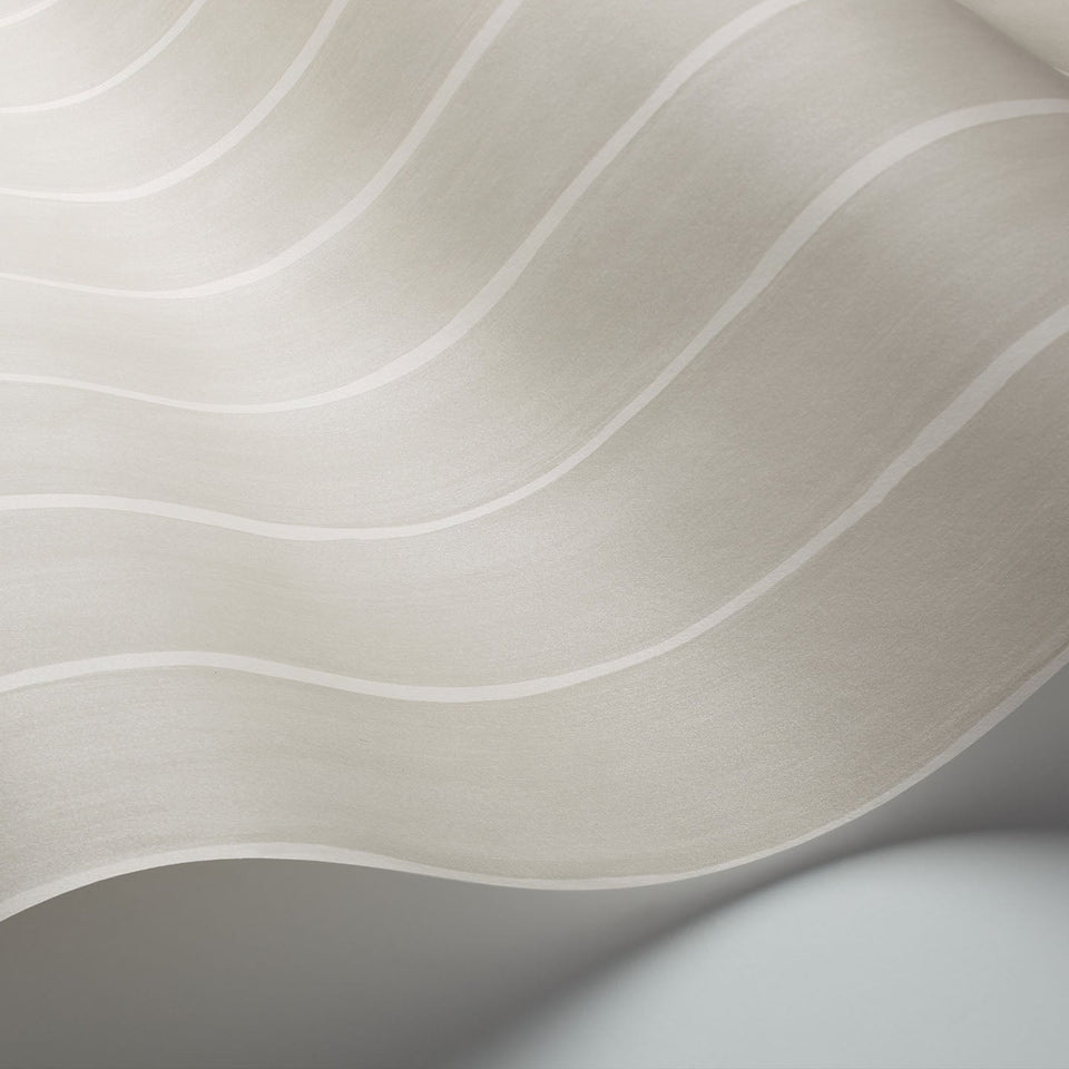 Marquee Stripe wallpaper by Cole & Son, Stone, detail