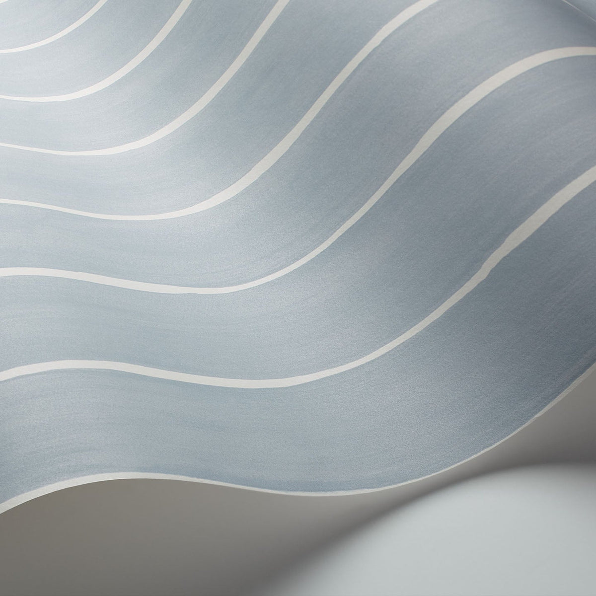Marquee Stripe wallpaper by Cole & Son, Powder Blue, detail