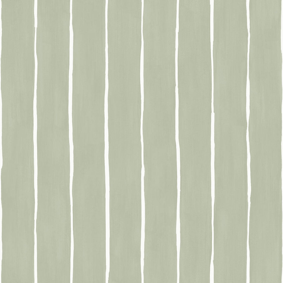 Marquee Stripe wallpaper by Cole & Son, Soft Olive