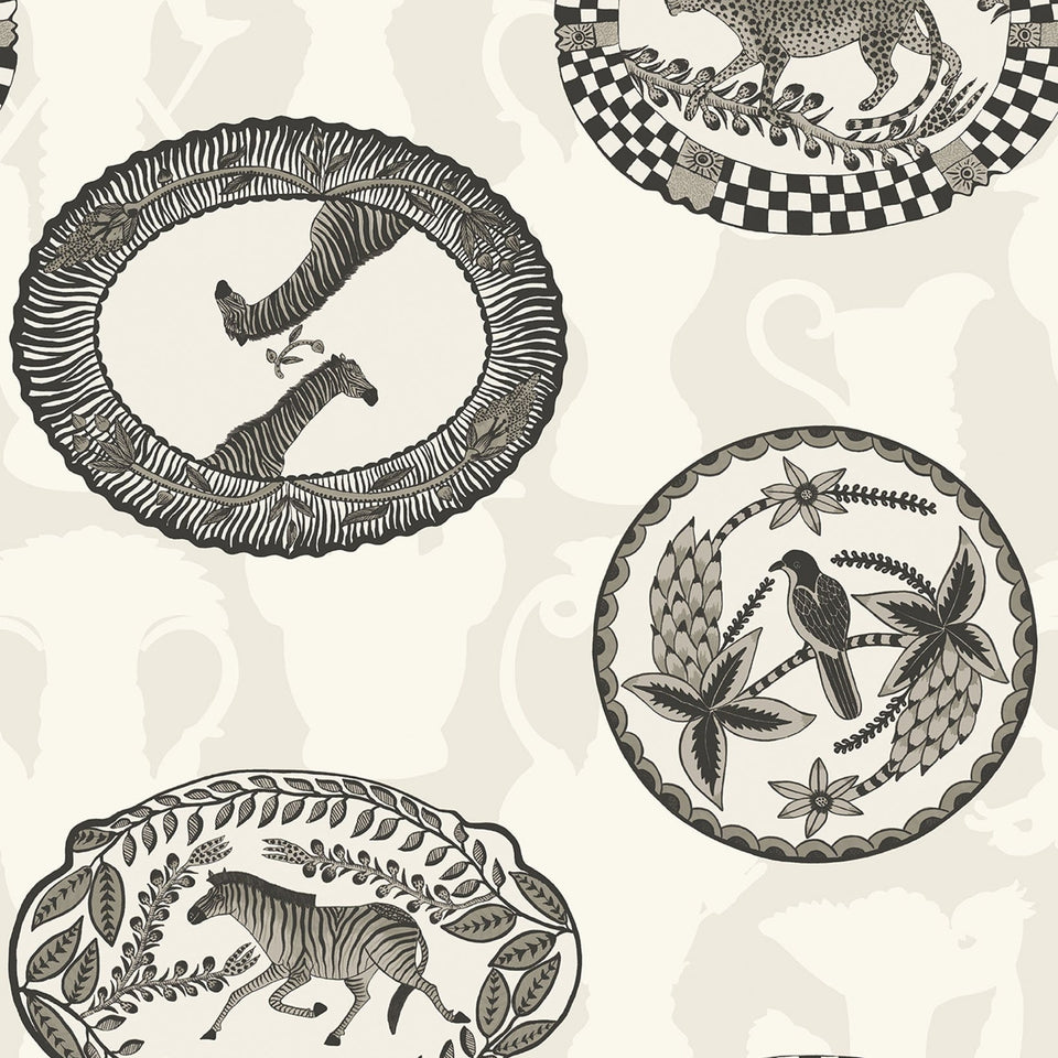 Matrinah wallpaper by Cole & Son, Soot on Snow