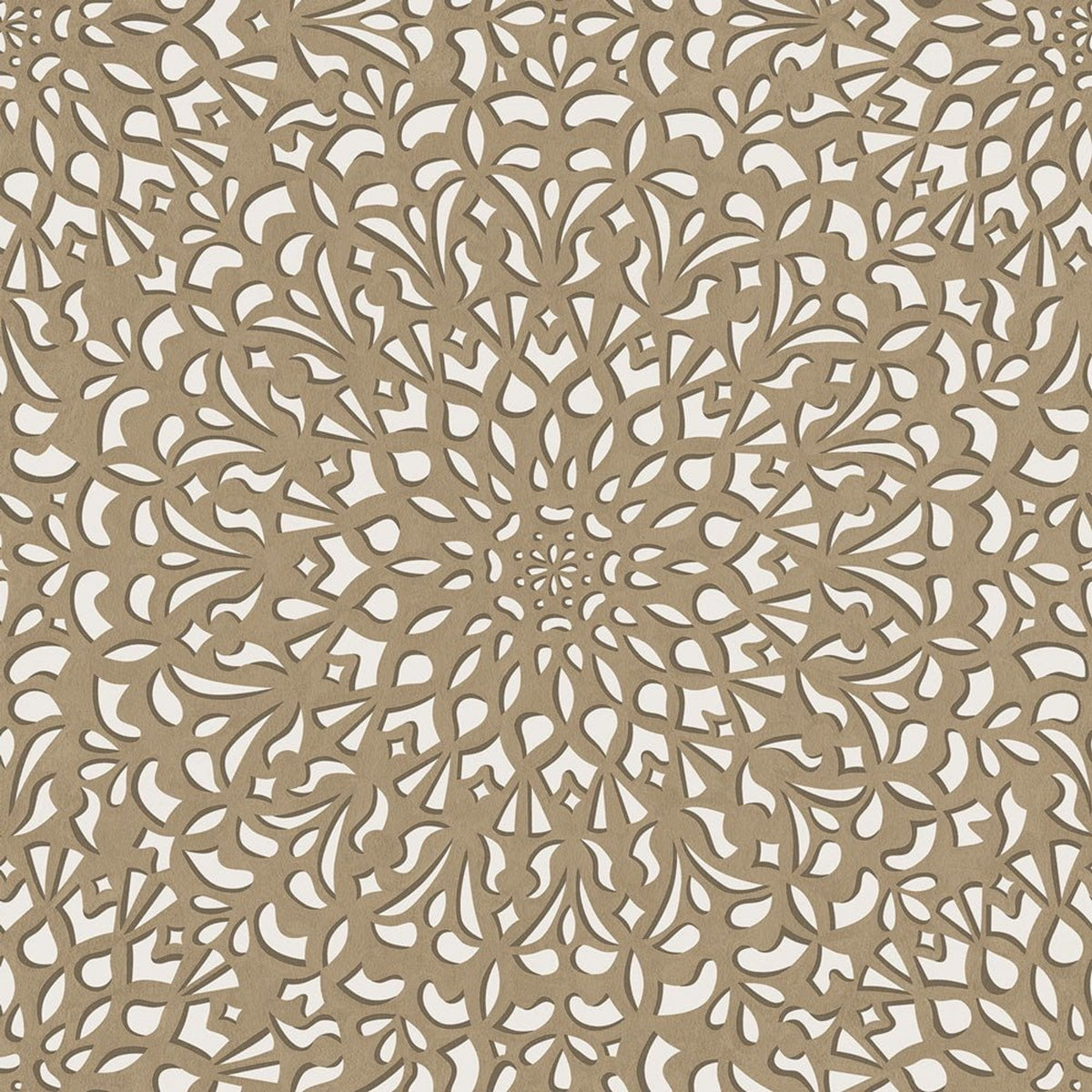 Medina wallpaper by Cole & Son, Metallic Gilver & Parchment