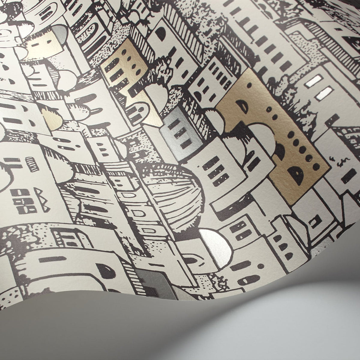 Cole & Son Mediterranea White 114/7013 wallpaper curved detail