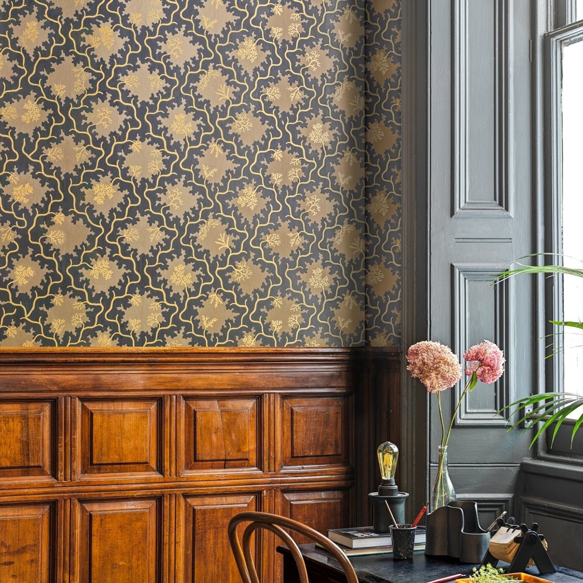 Cole & Son Moss Trellis 128/4018 wallpaper room setting