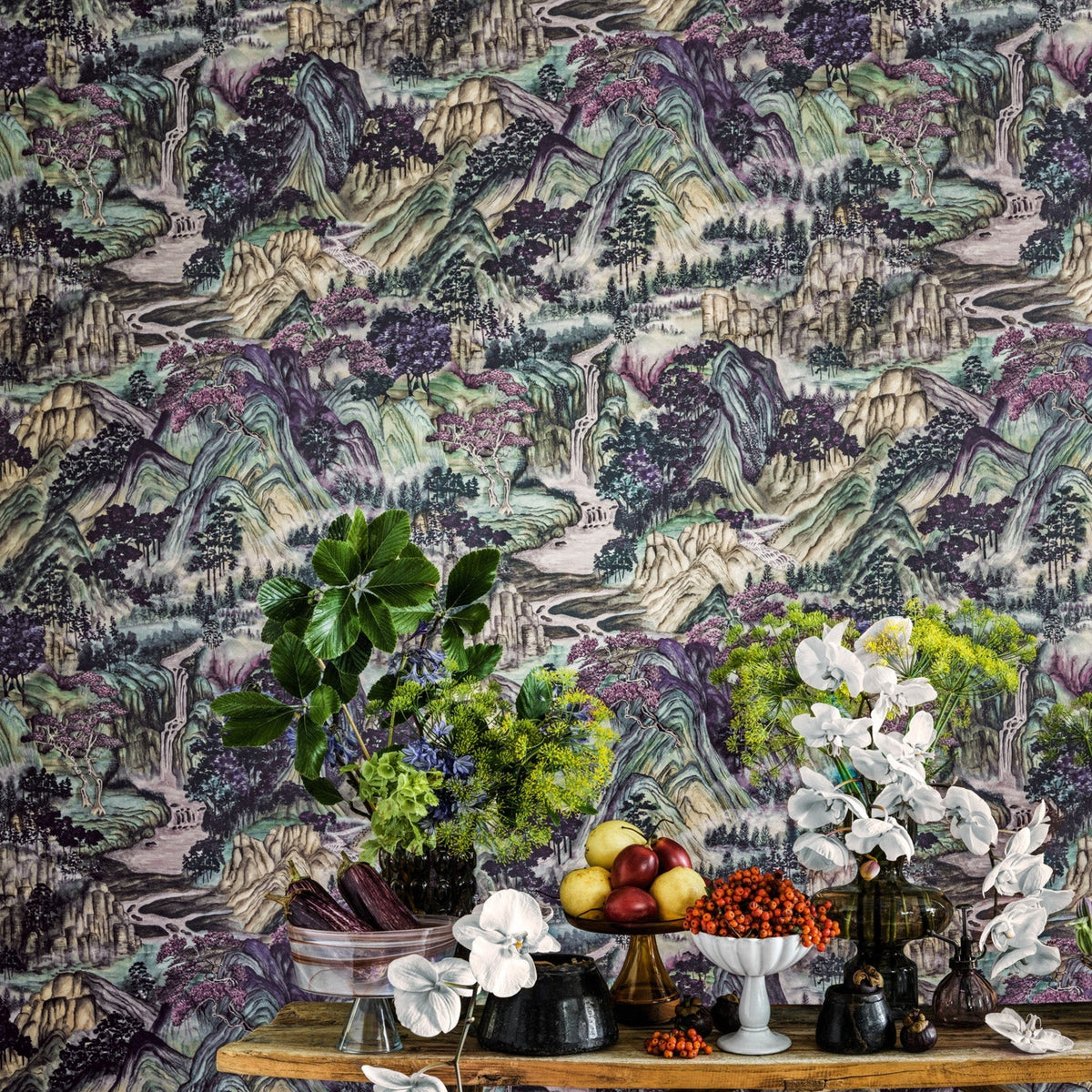 Cole & Son Mountainscape 126/11039 wallpaper room setting