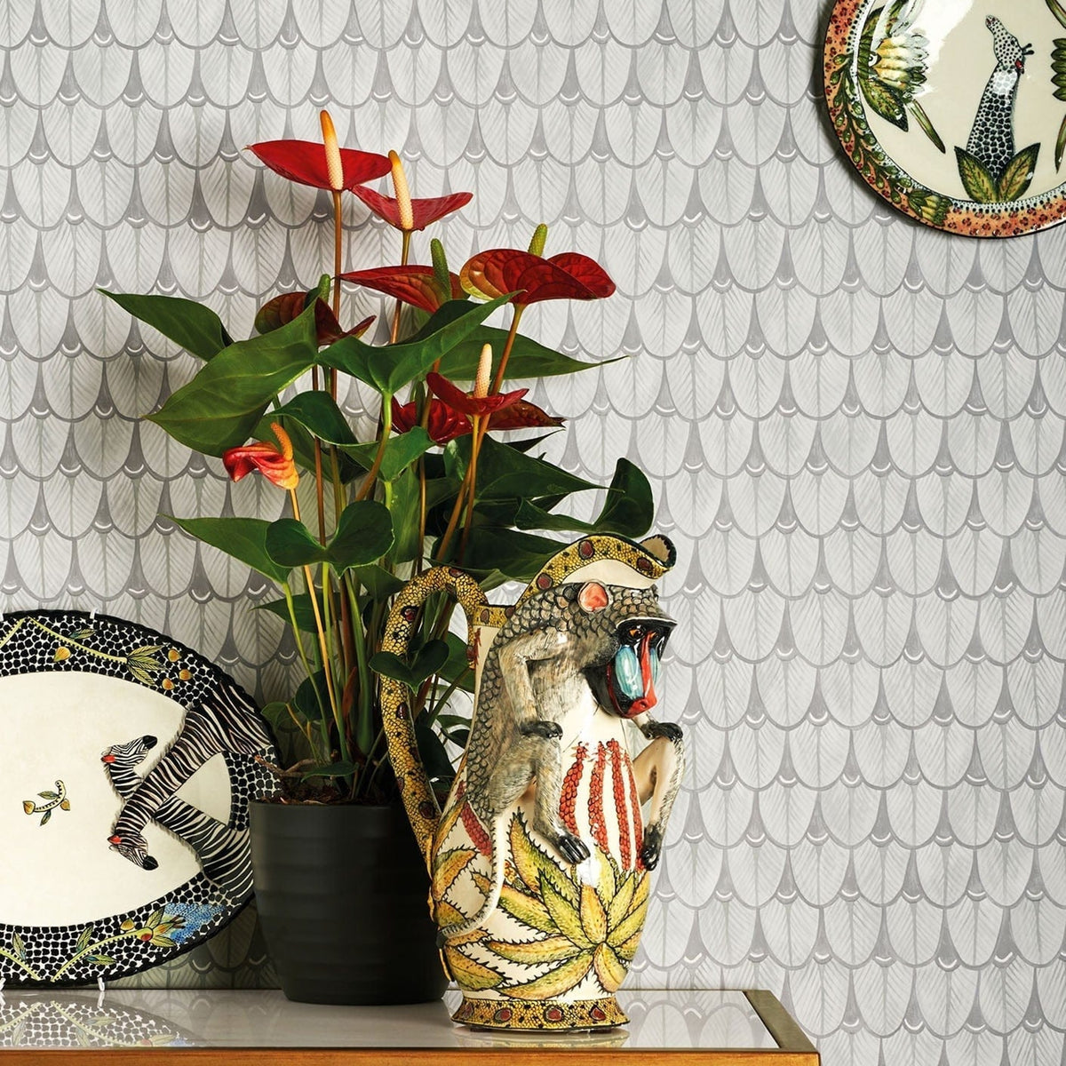 Cole & Son Narina Grey 109/10047 wallpaper room setting
