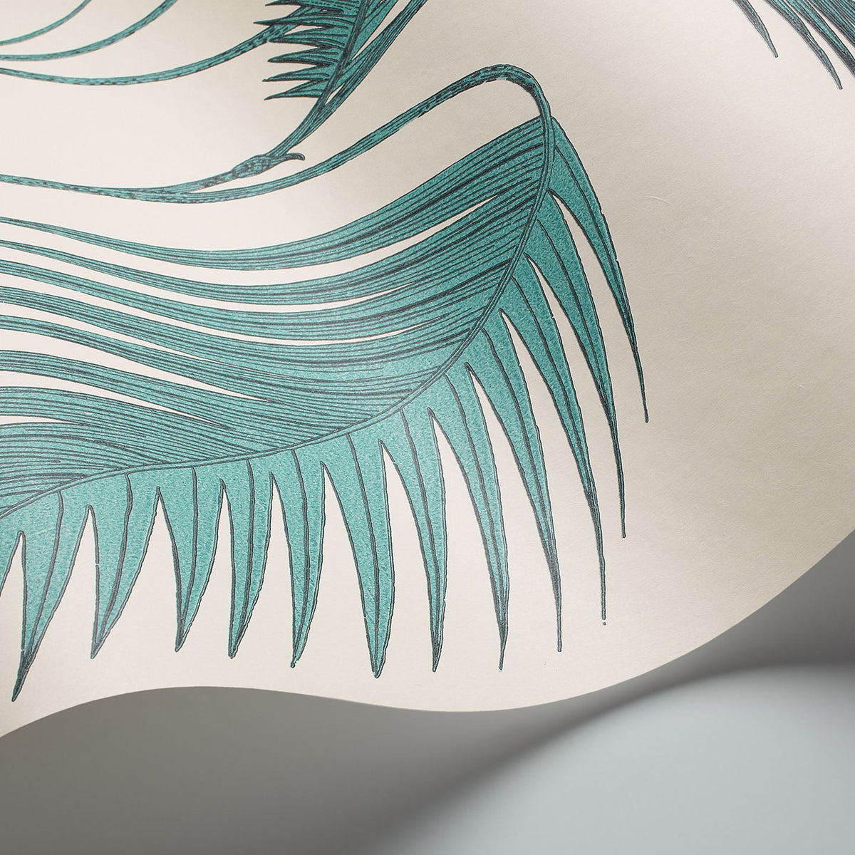 Cole & Son Palm Leaves 66/2012 wallpaper curved detail