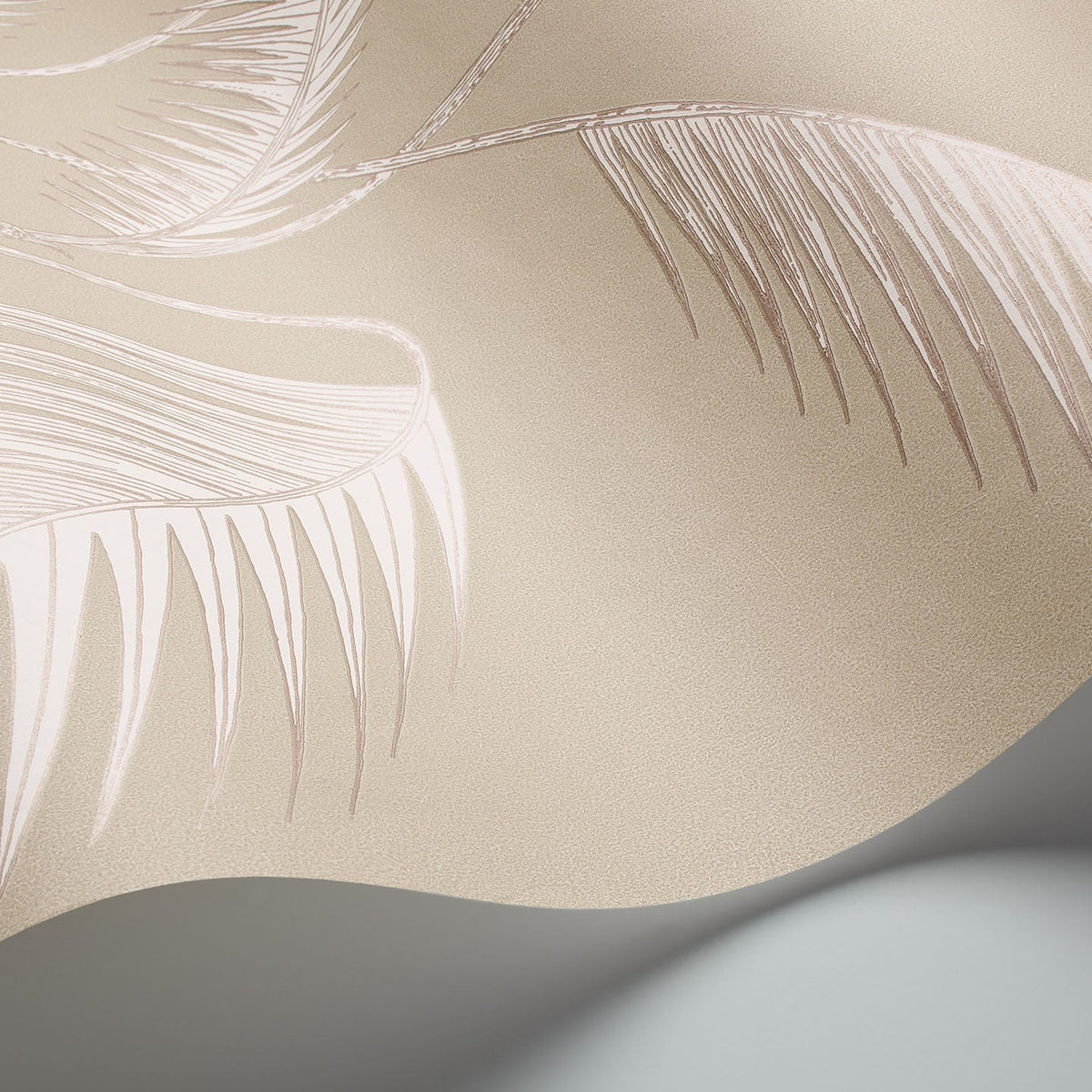 Cole & Son Palm Leaves 66/2013 wallpaper curved detail