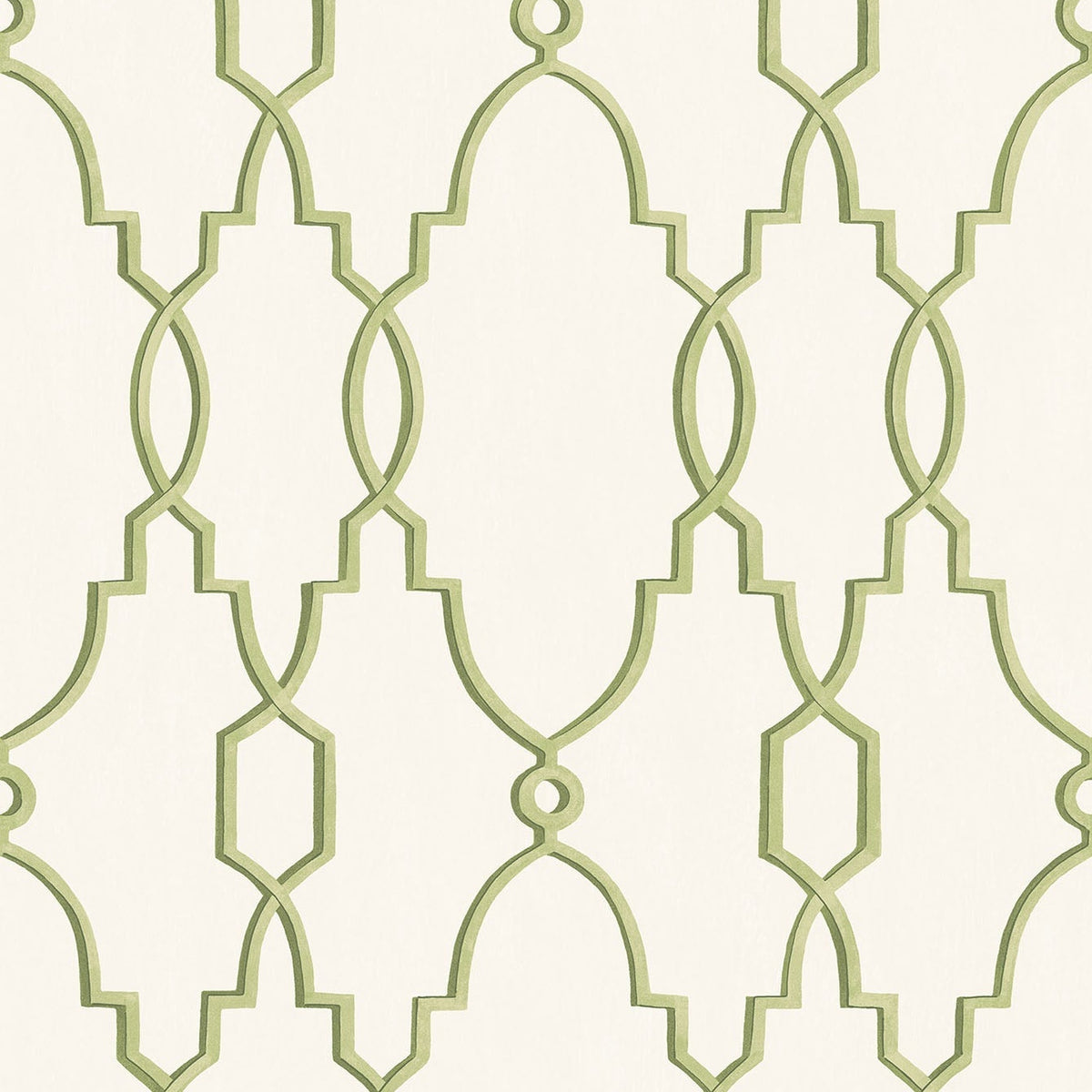 Cole & Son Parterre wallpaper — Olive Green on White