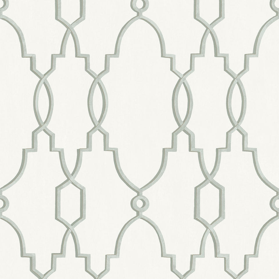 Cole & Son Parterre wallpaper — Print Room Blue on Chalk
