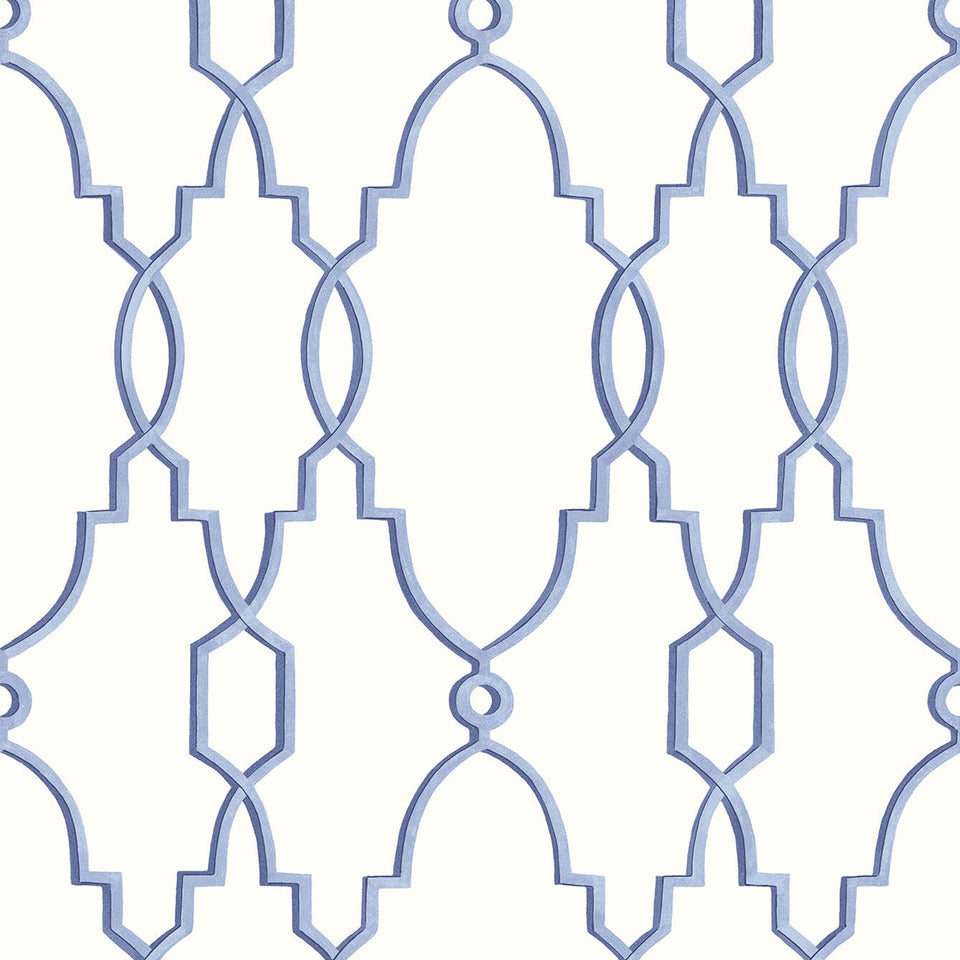 Cole & Son Parterre wallpaper — Hyacinth Blue on White