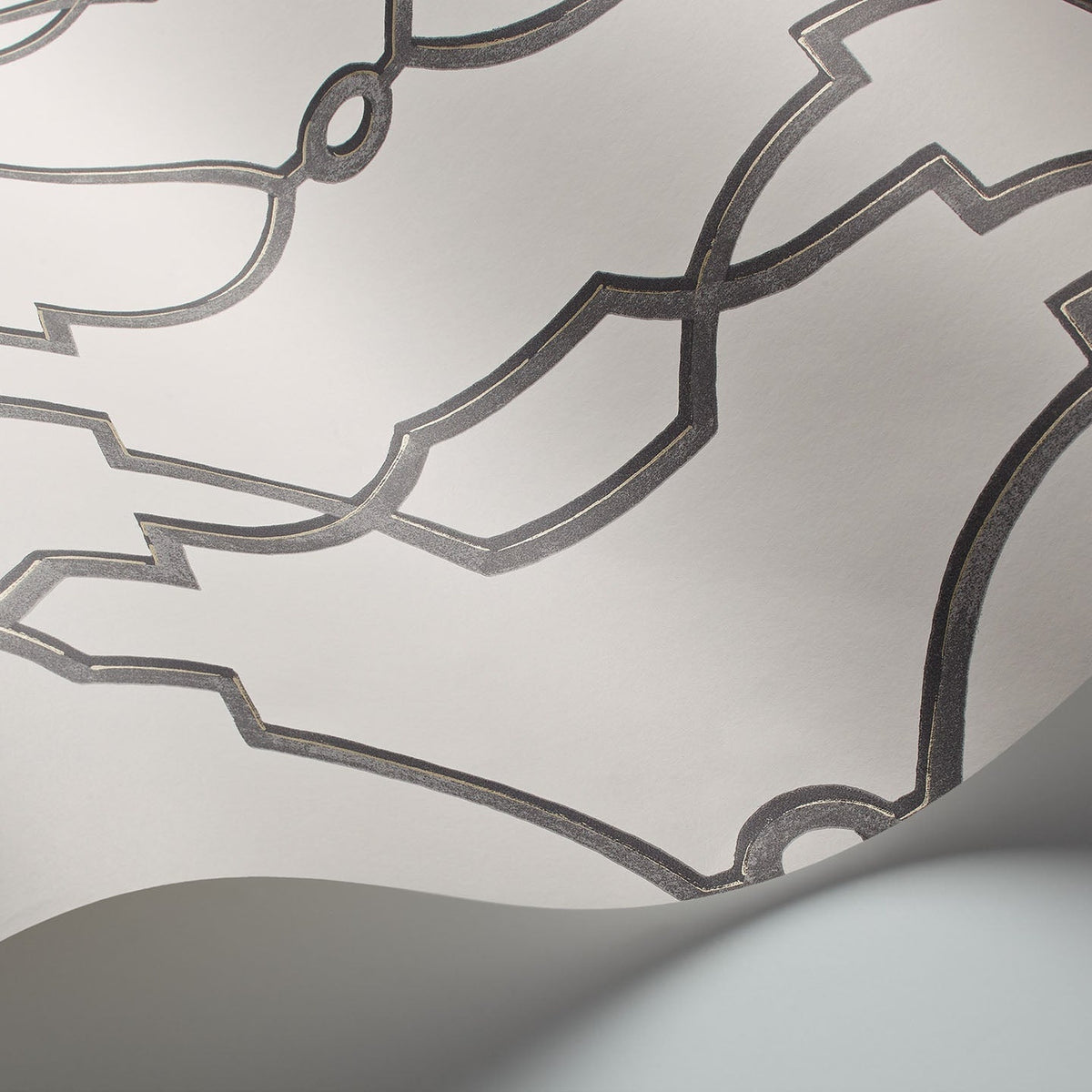 Cole & Son Parterre wallpaper — Soot on Snow detail