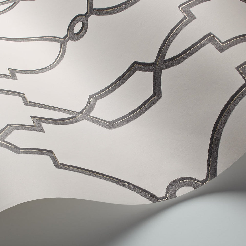 Cole & Son Parterre wallpaper — Soot on Snow detail