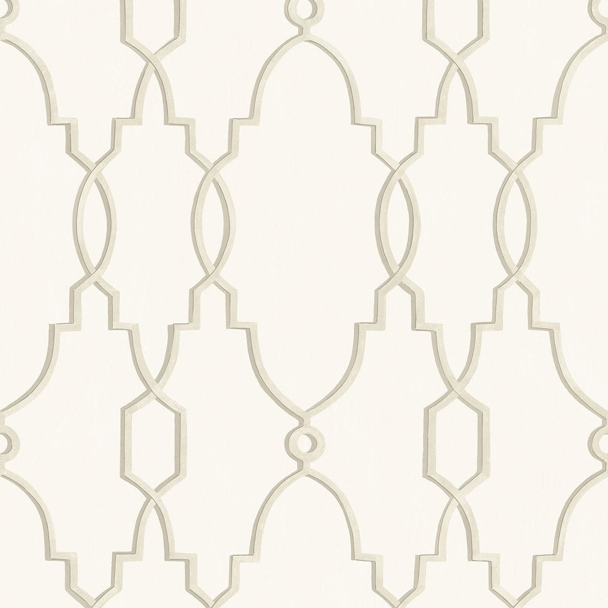 Cole & Son Parterre wallpaper — Stone on White