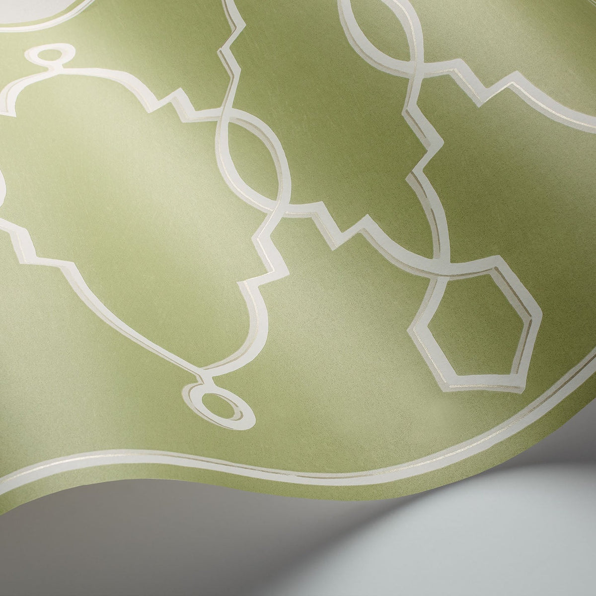 Cole & Son Parterre Border — Olive Green detail