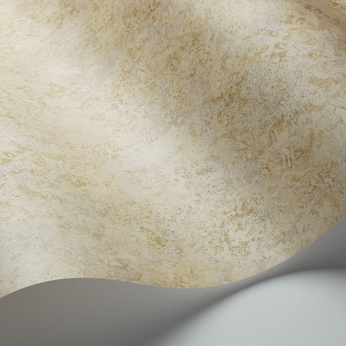 Cole & Son Patina Haze wallpaper — Soft Metallic Gold detail