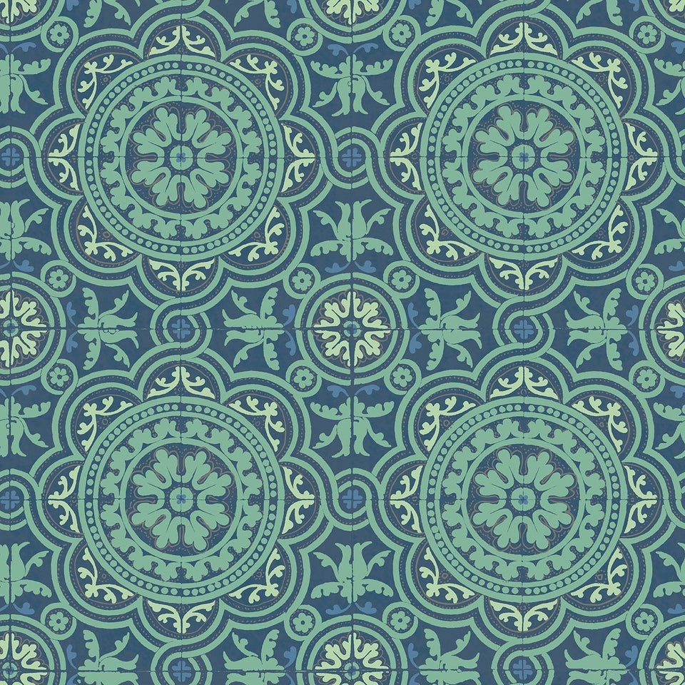 Cole & Son Piccadilly wallpaper — Teal & Ink