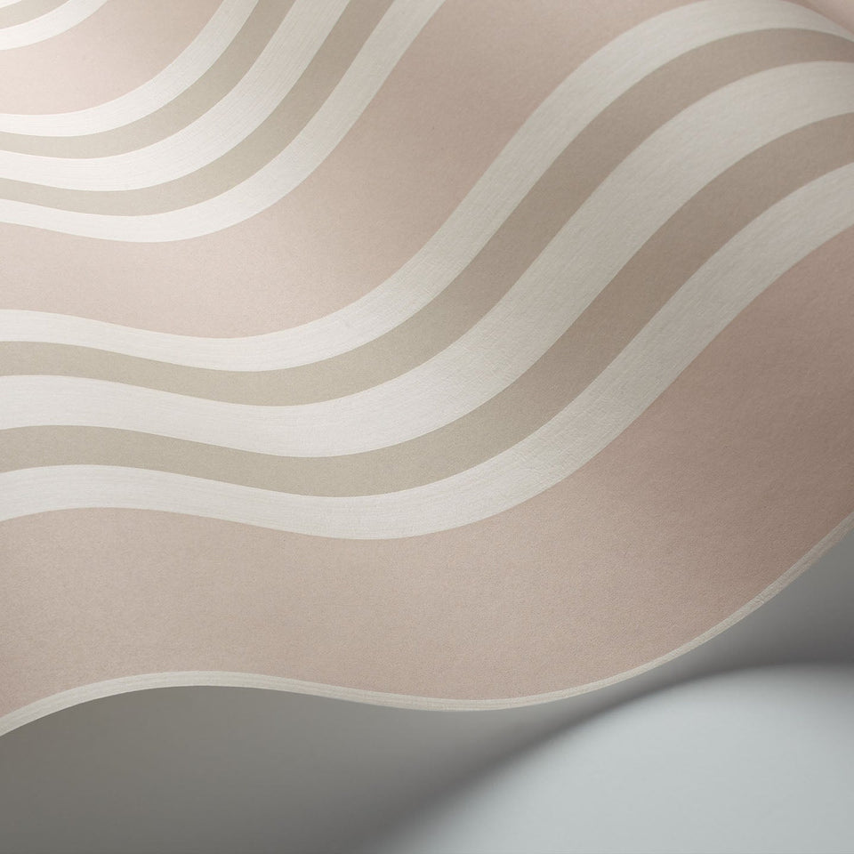 Cole & Son Polo Stripe wallpaper — Ballet Slipper detail