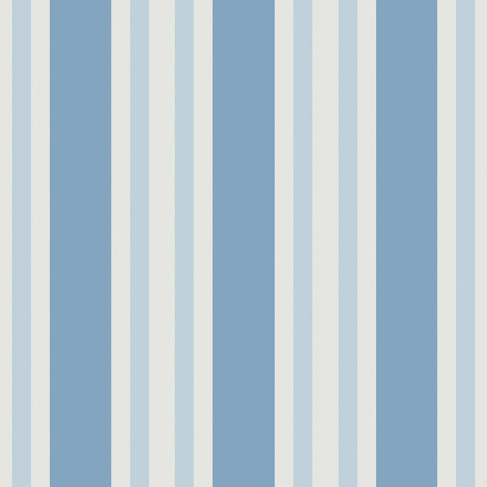 Cole & Son Polo Stripe wallpaper — Hyacinth Blue & Cerulean