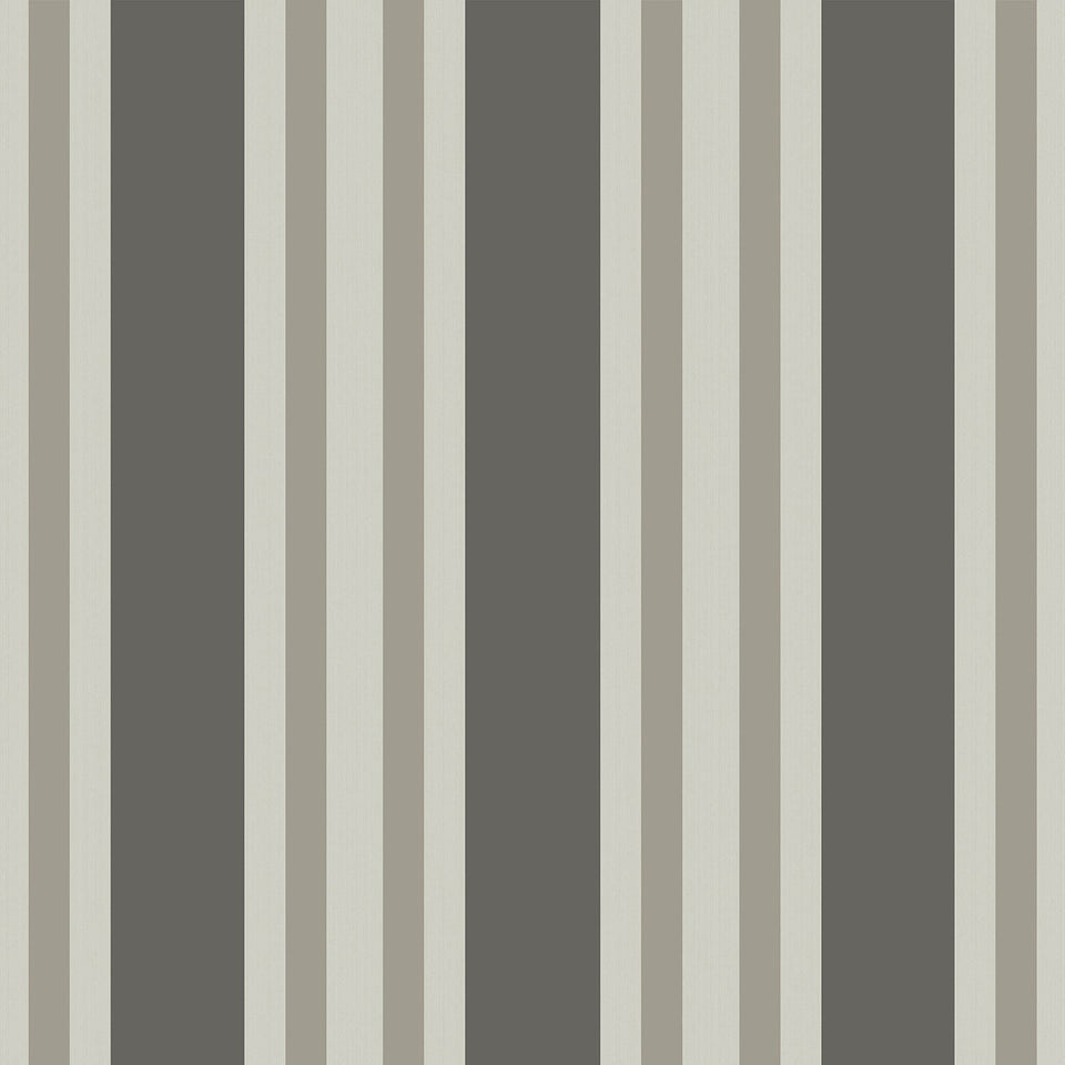 Cole & Son Polo Stripe wallpaper — Soot & Parchment