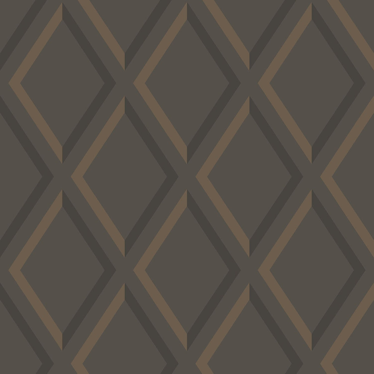 Cole & Son Pompeian wallpaper — Dark Pewter & Bronze on Soot