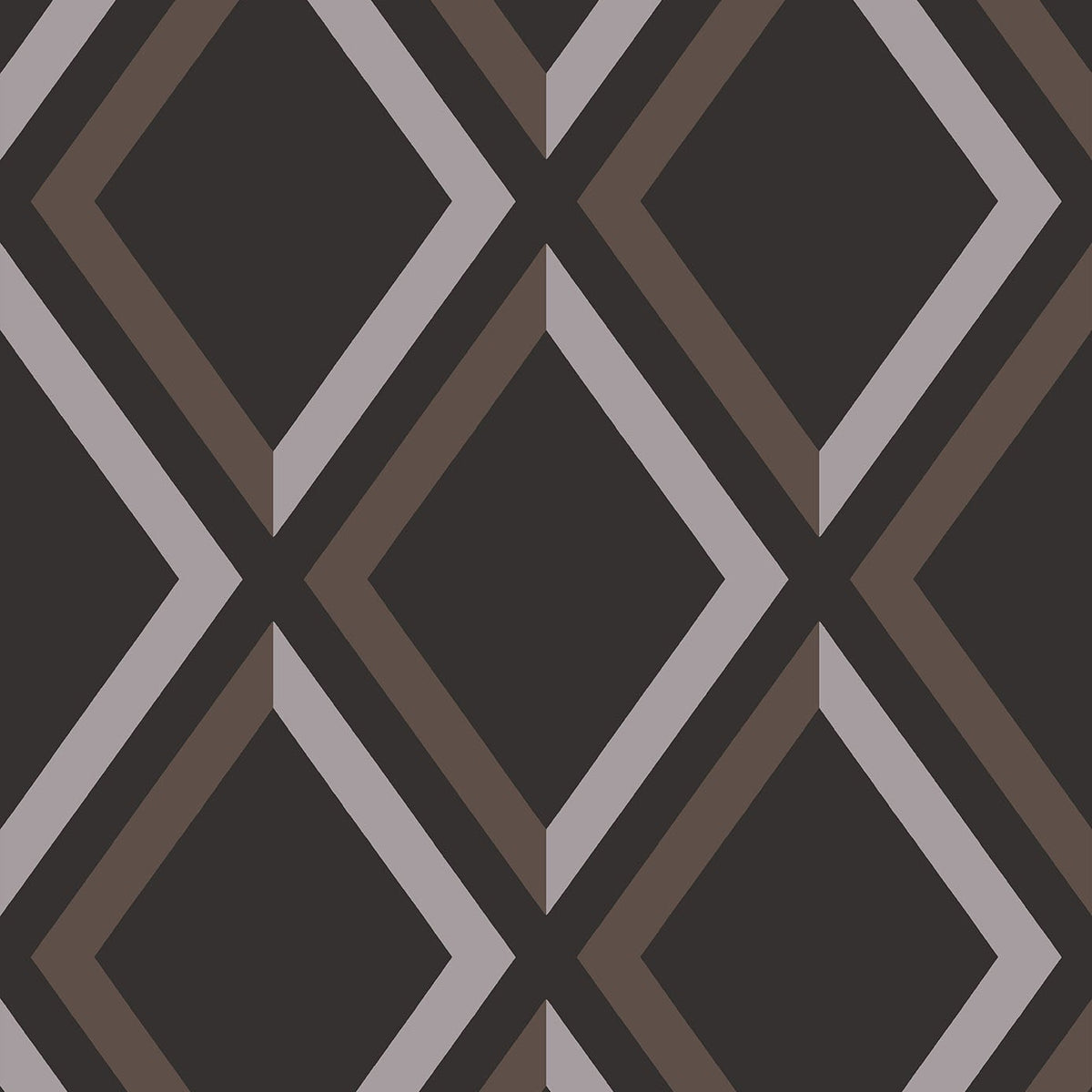 Cole & Son Pompeian wallpaper — Grey & Cedar on Charcoal