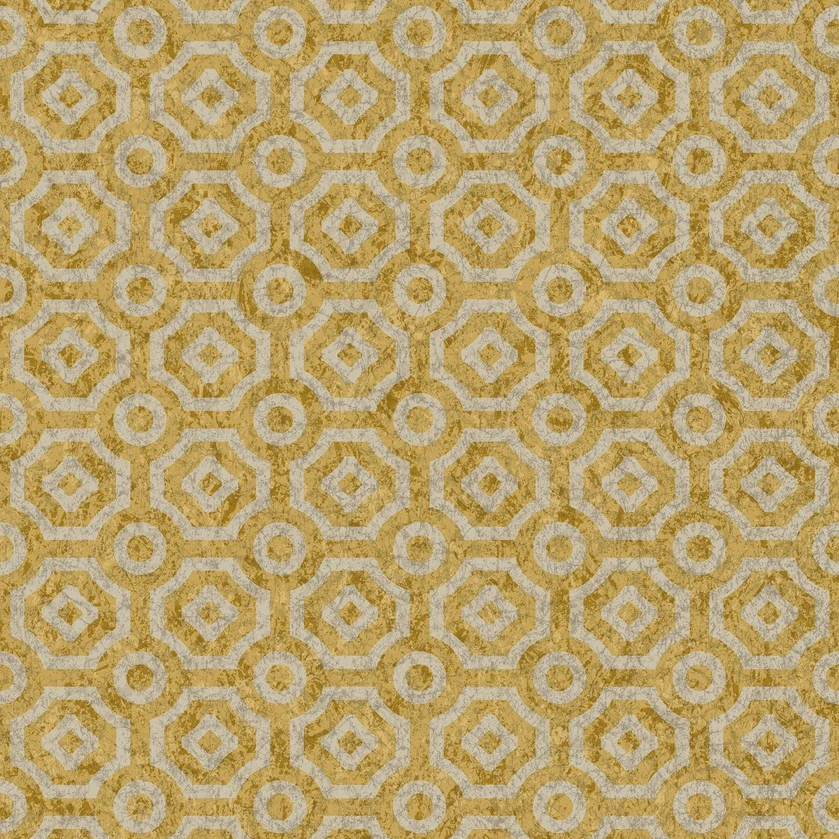 Queen’s Quarter wallpaper in Metallic Silver on Metallic Gold by Cole & Son — design detail
