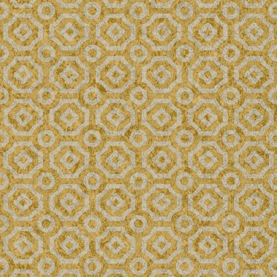 Queen’s Quarter wallpaper in Metallic Silver on Metallic Gold by Cole & Son — design detail
